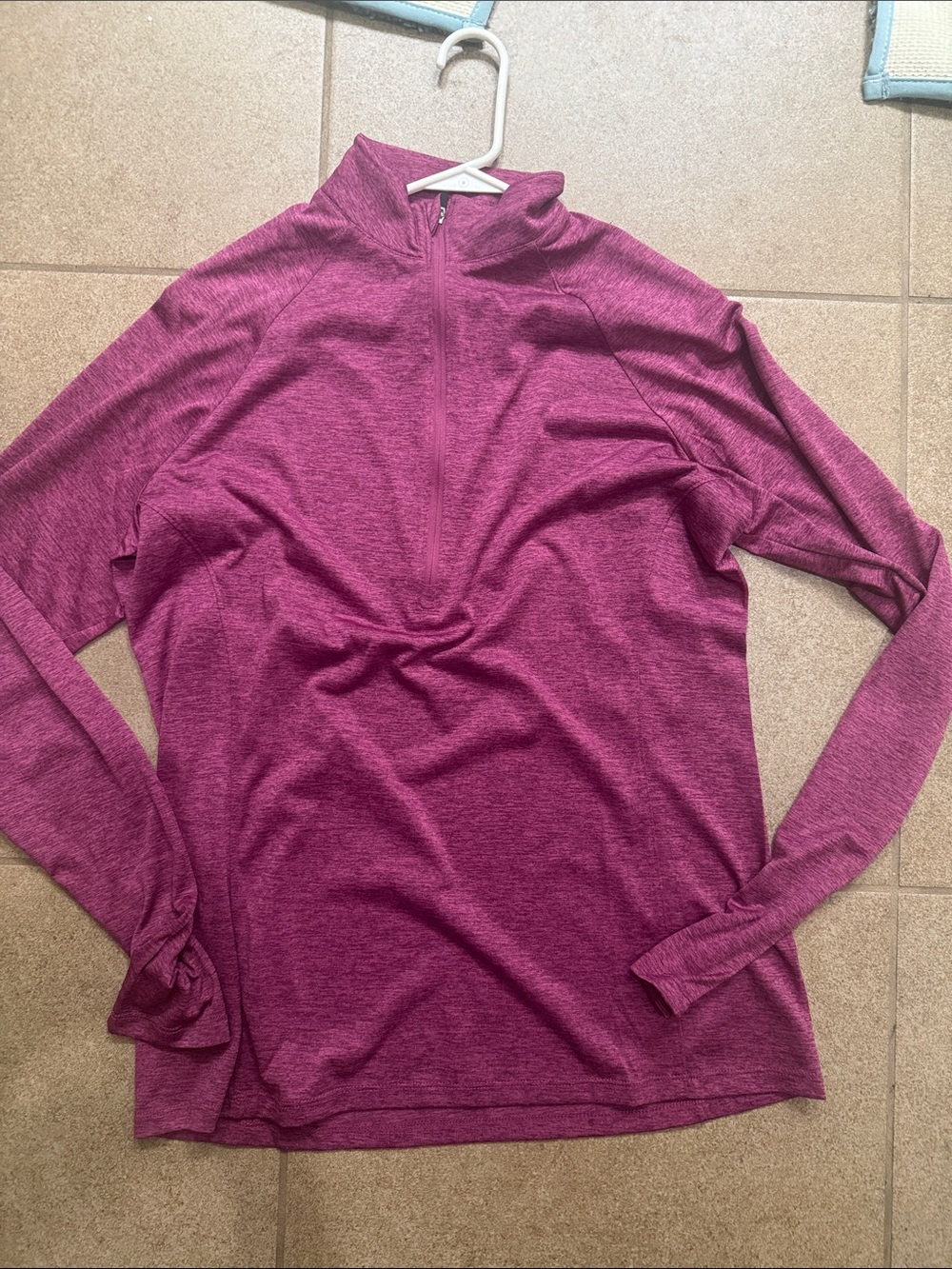American Tall Magenta Quarter-Zip Active Top